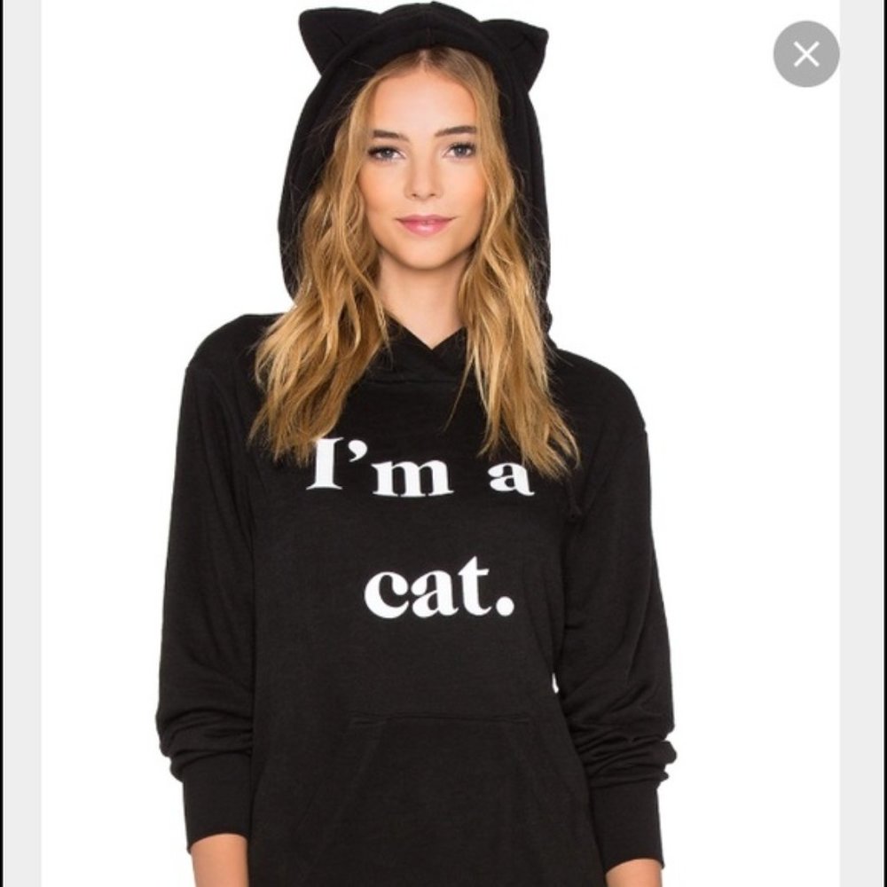 Wildfox I'm a Cat kitty ear hoodie